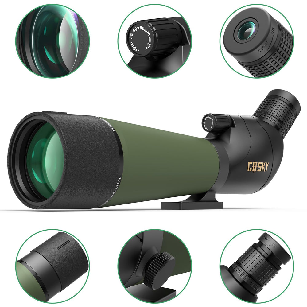 Gosky DiamondEdge 80mm objective lens delivers bright, crisp wildlife detail.