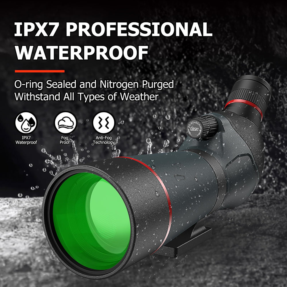 Gosky 65mm lens with BAK4 prism and FMC optics for bright images