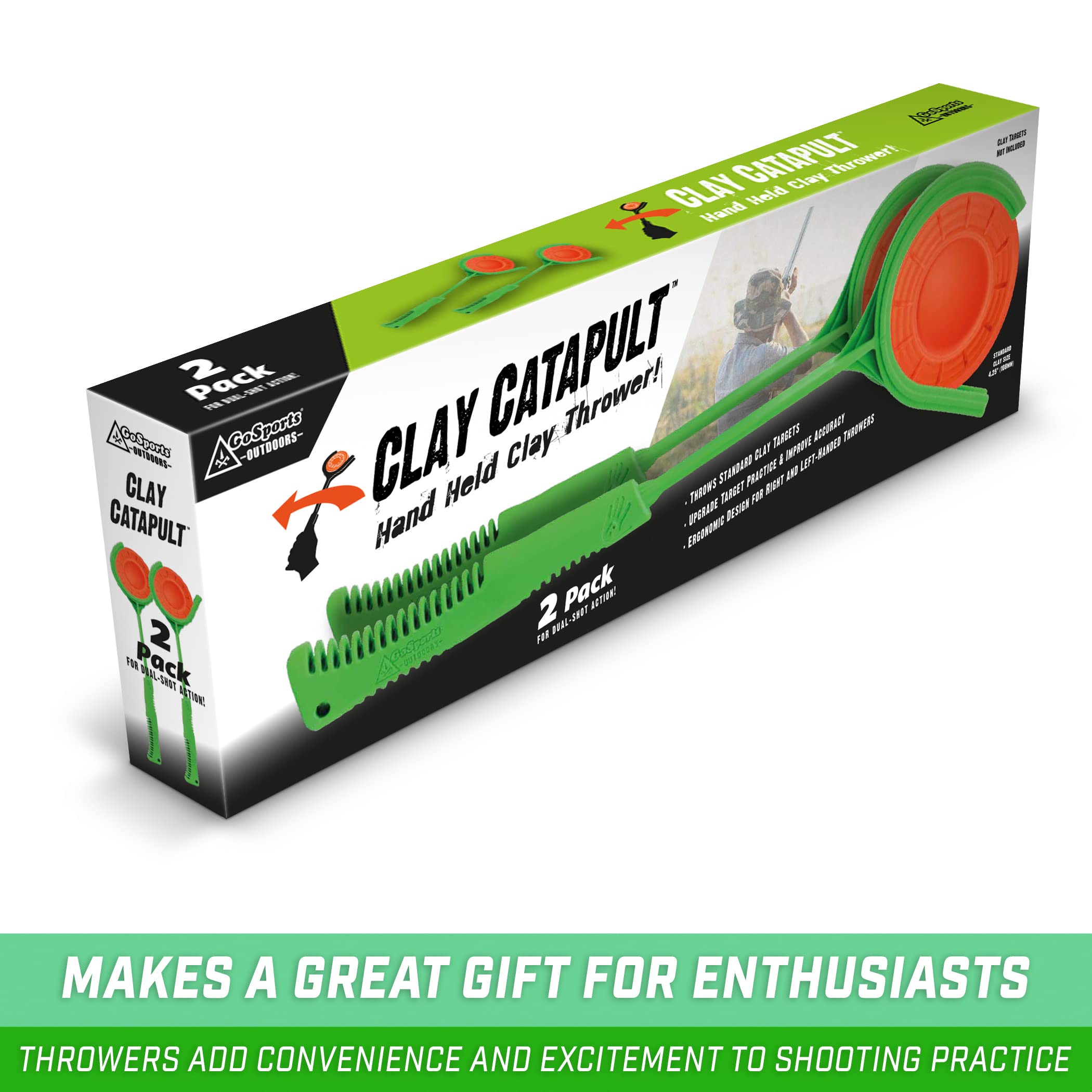 GoSports Outdoors easy-load action enables quick practice sessions.