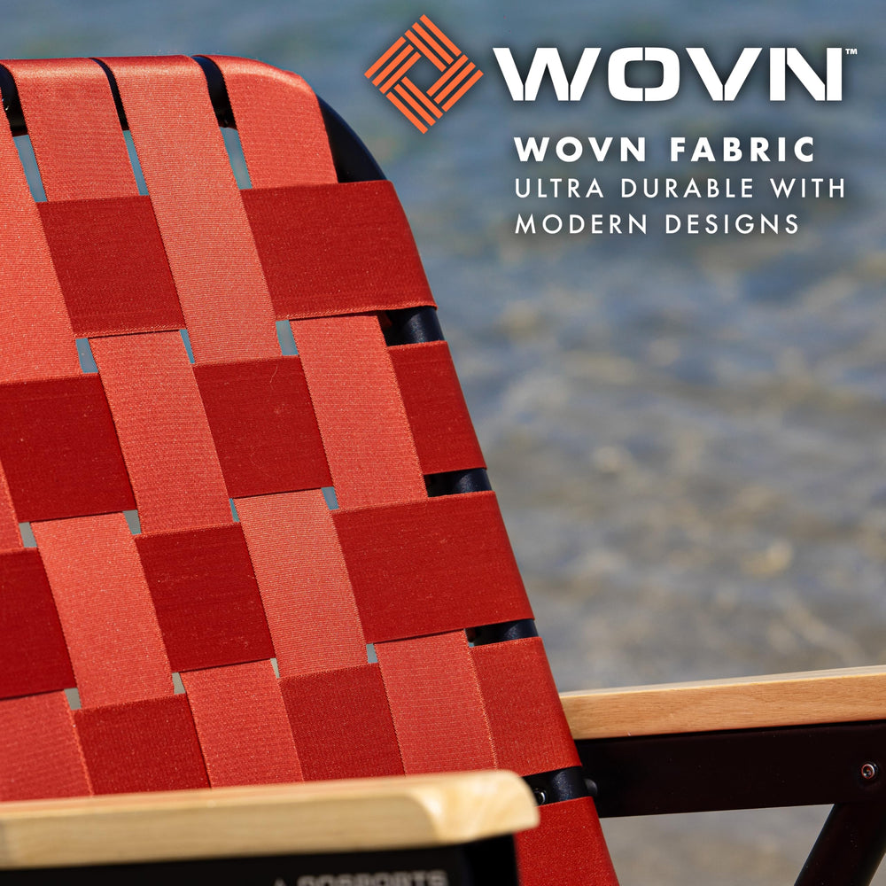 GoSports Outdoors WOVN Beach Chair with backpack straps.