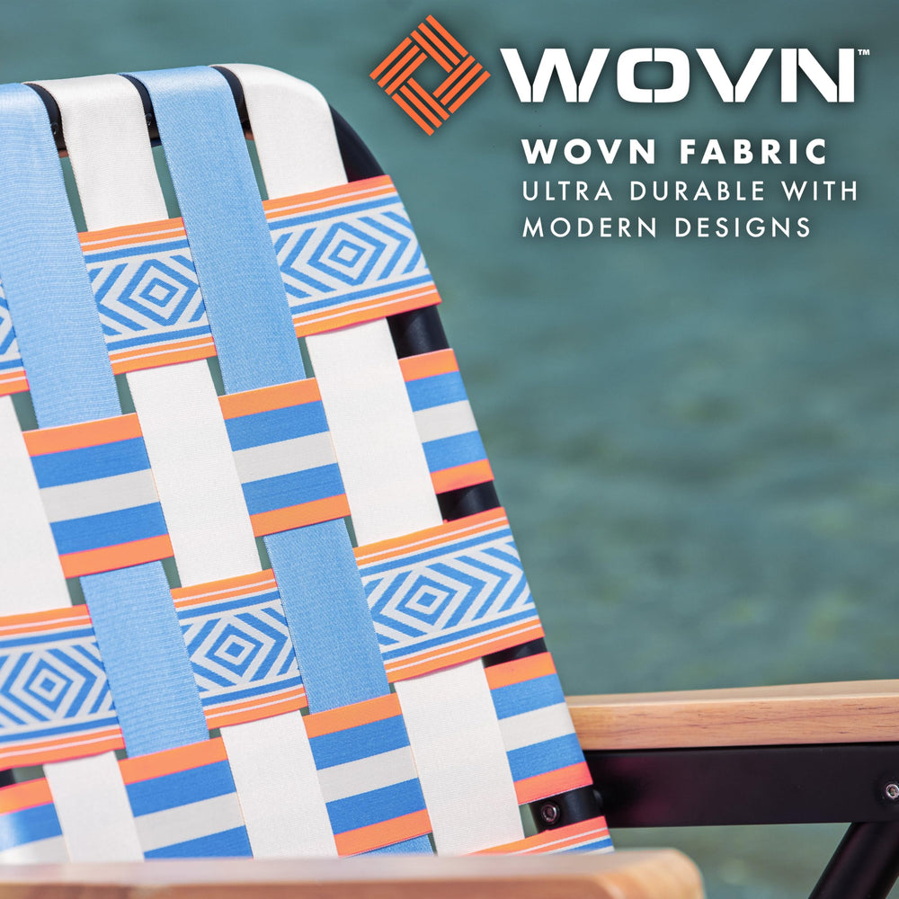 GoSports Outdoors WOVN Beach Chair powder-coated aluminum frame for durable support