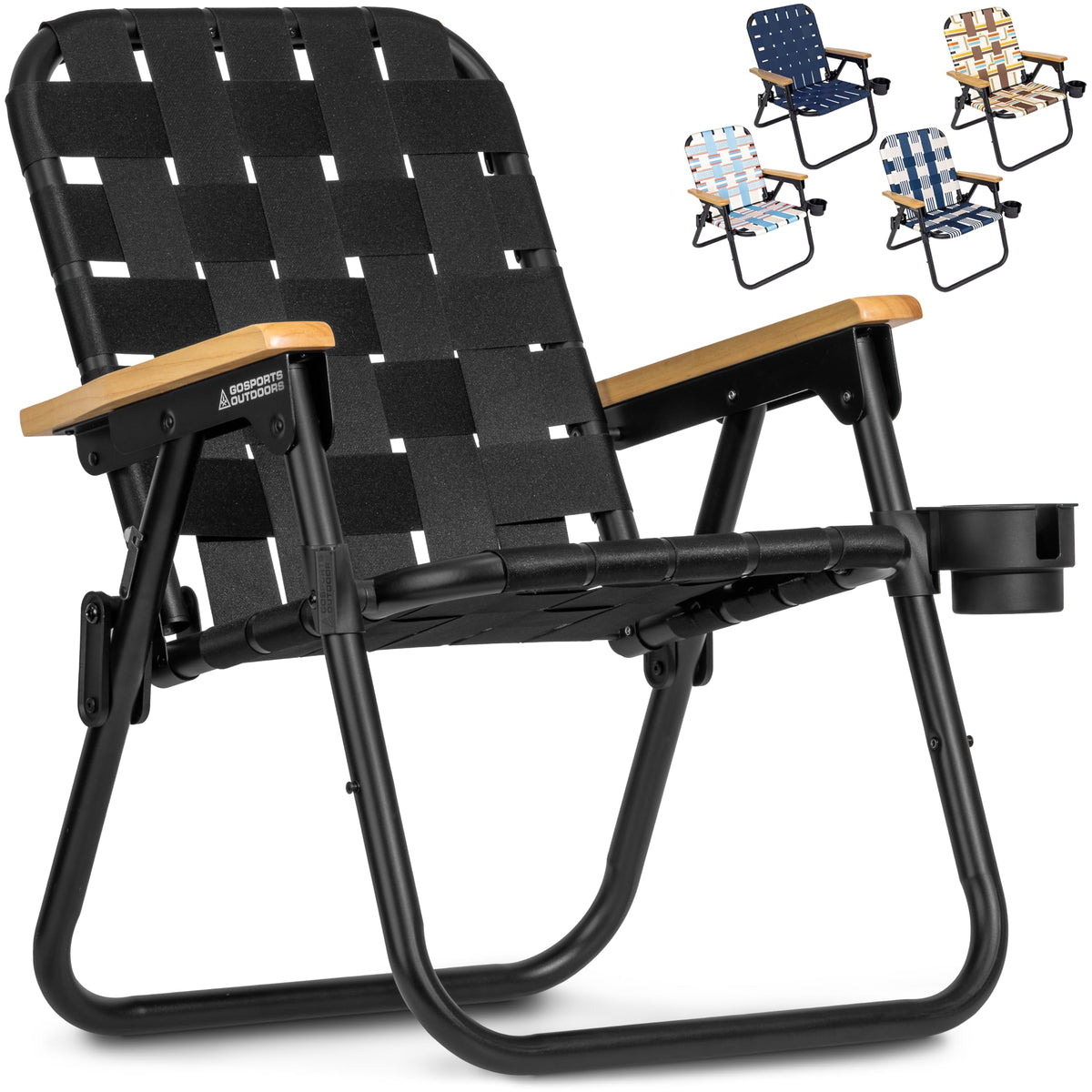 GoSports Outdoors WOVN Beach Chair with standout patterns for durable all-weather seating