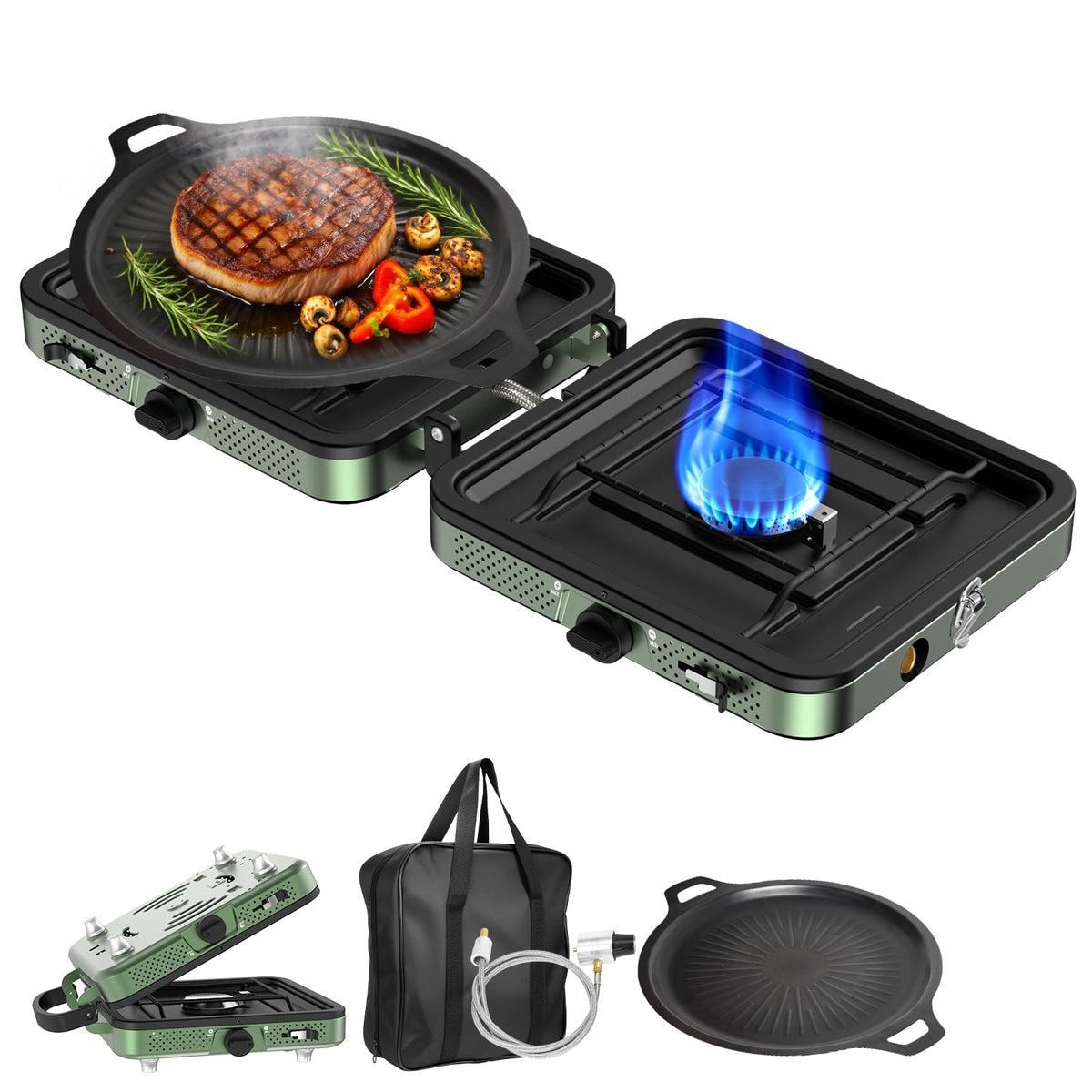 Gospowor portable camping stove dual burners deliver efficient heat for multitasking outdoor meals