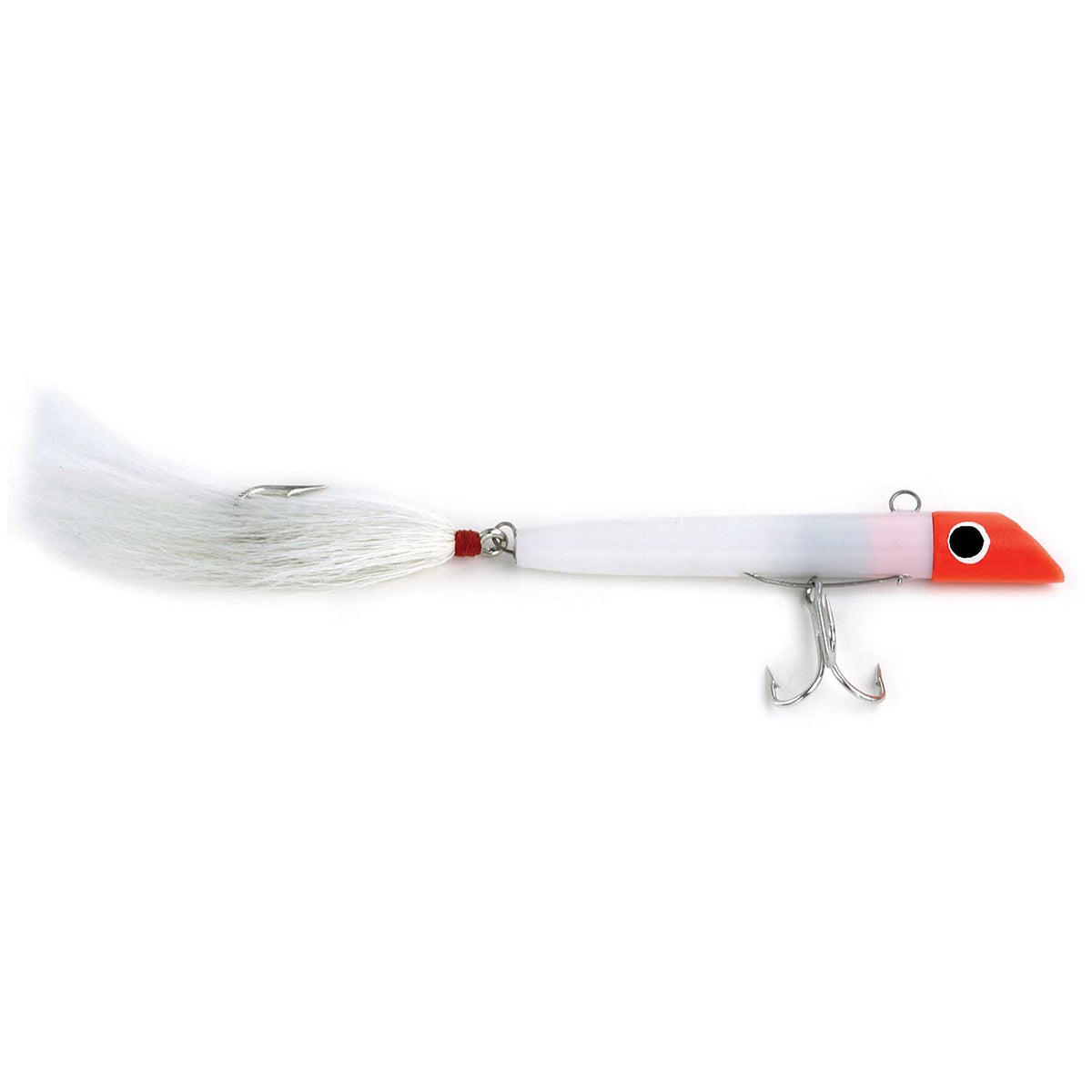 Got-Cha G1501-WT Tuna Tail Skirt lure in white plastic for stripers and inlets