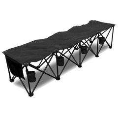 GoTEAM! 4-seat bench folded in carry case for easy transport.
