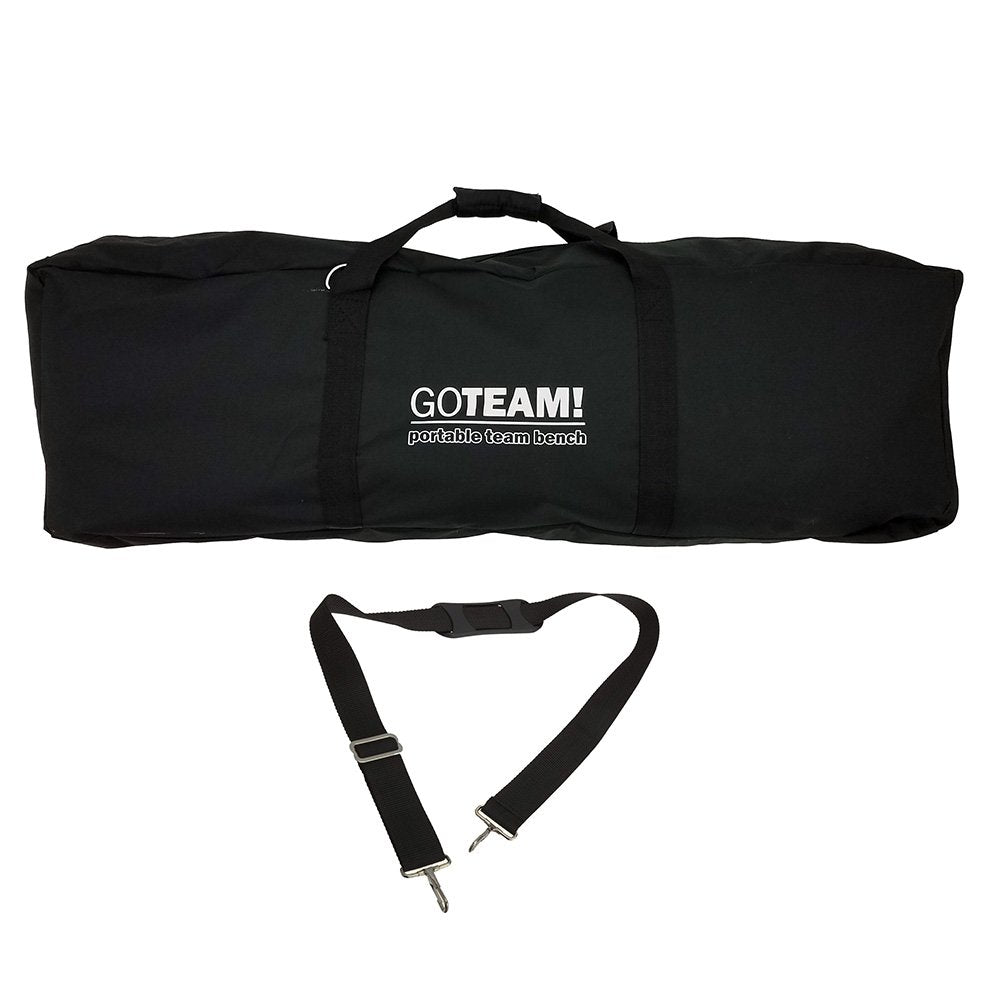 GoTEAM! bench closed dimensions enable compact storage.