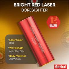 Gotical 12G laser bore sight range visualization for accurate distance sighting from 15 to 100 yards.