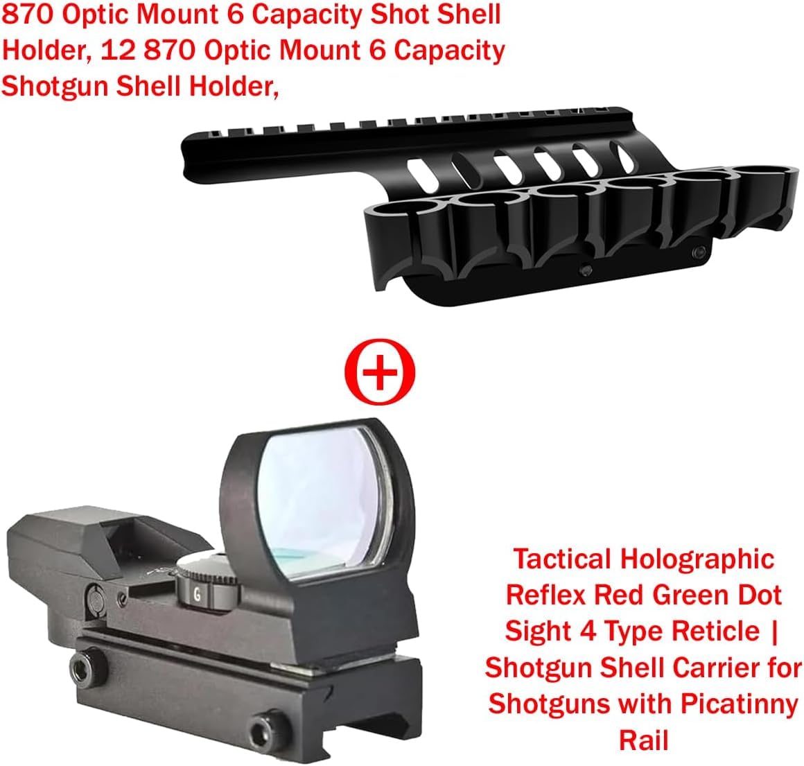 Gotical 12ga shell holder with six capacity on Remington 870 for rapid reloading