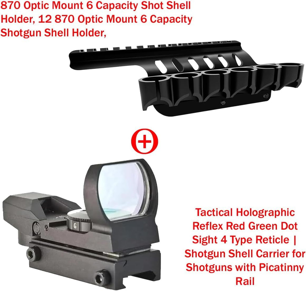 Gotical 12ga shell holder with six capacity on Remington 870 for rapid reloading