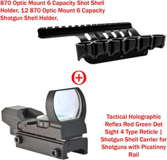 Gotical 12ga shell holder with six capacity on Remington 870 for rapid reloading