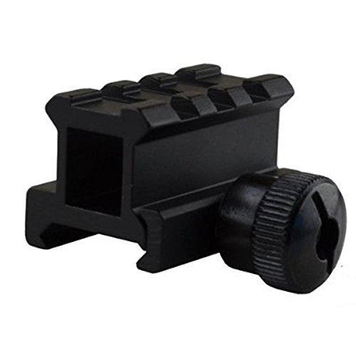 Gotical 3/4 inch riser see-through design for quick target alignment on a 3-slot Picatinny rail.