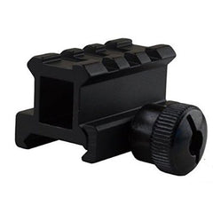 Gotical 3/4 inch riser see-through design for quick target alignment on a 3-slot Picatinny rail.