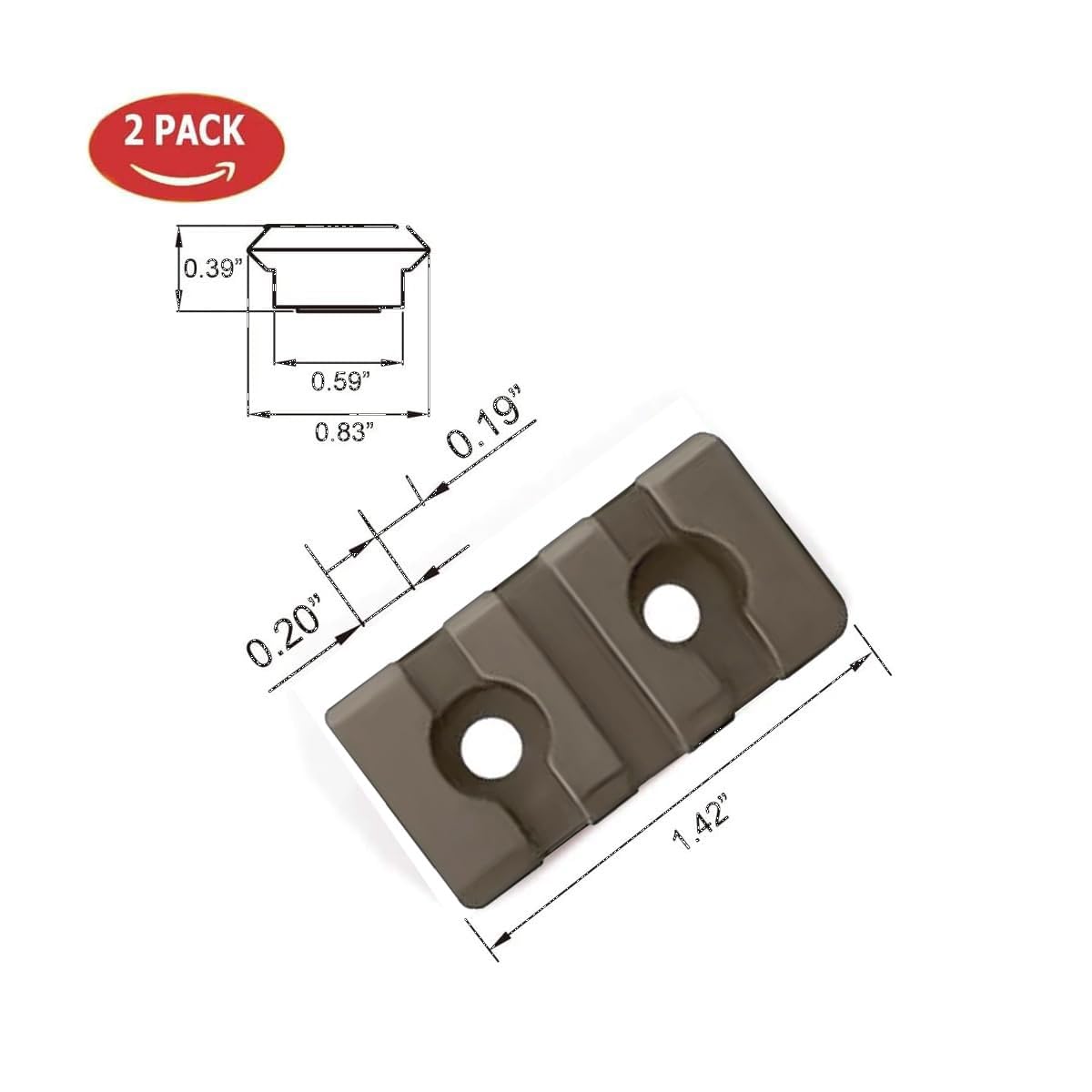 Gotical 40mm rail length offers a compact platform for essential accessories.