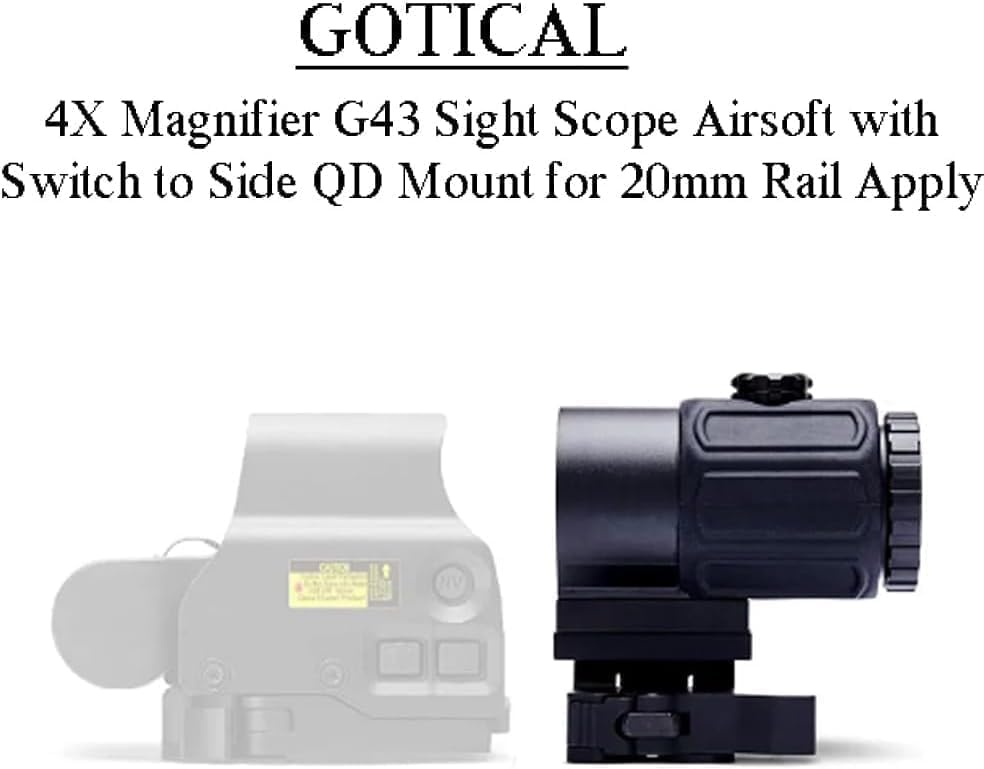 Gotical package includes magnifier and two bolts for quick setup