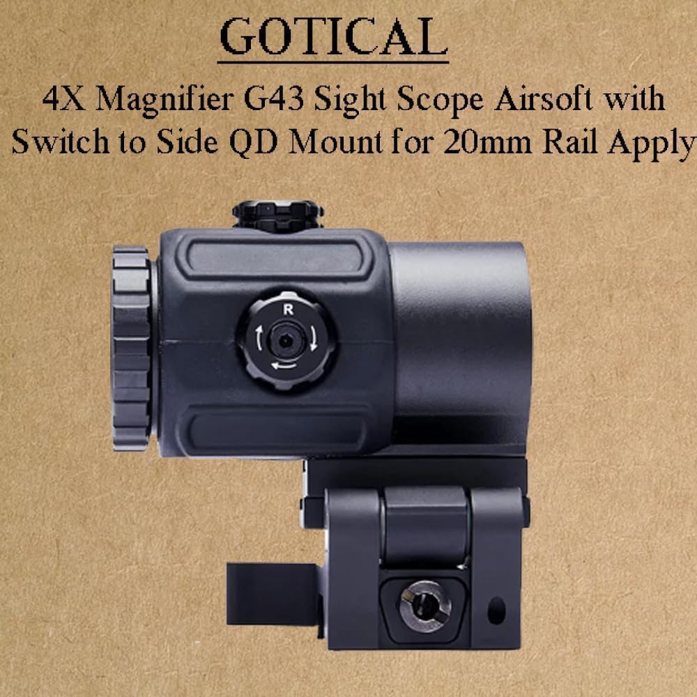 Gotical switch-to-side-mount enables rapid magnification changes