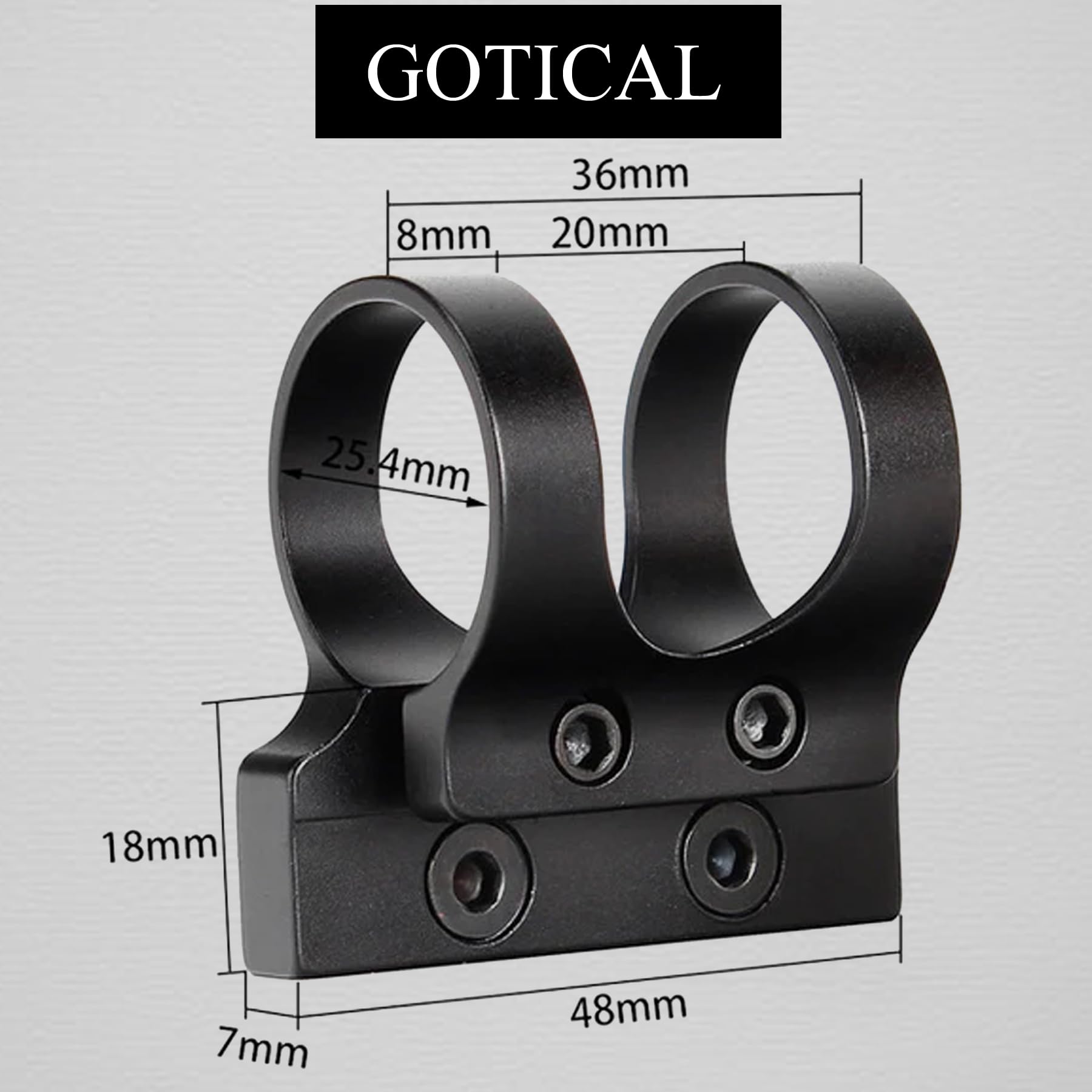 Gotical CNC 6061 aluminum mount built for rugged outdoor use.