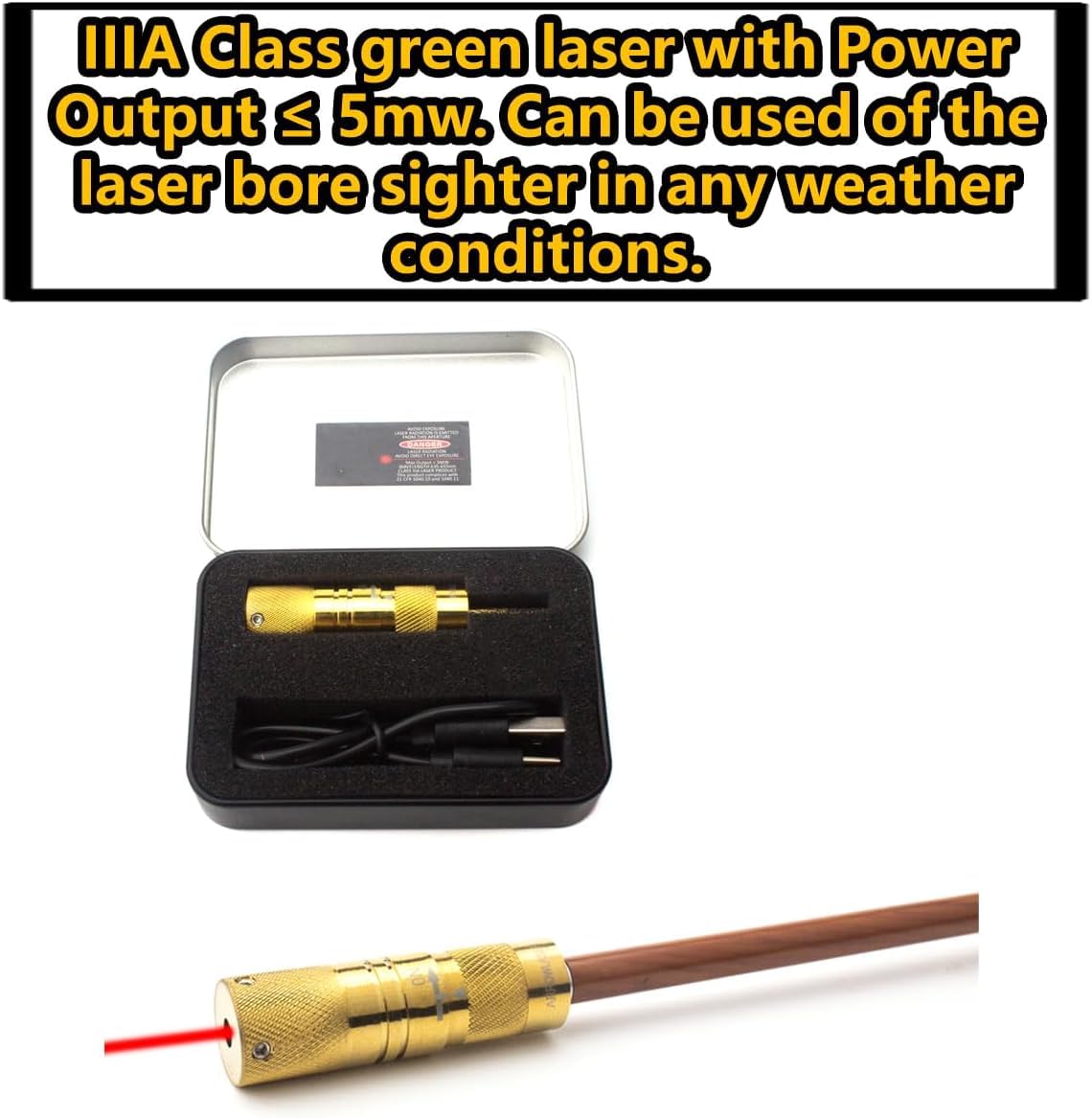 Gotical brass archery laser tool designed for durability and accuracy.