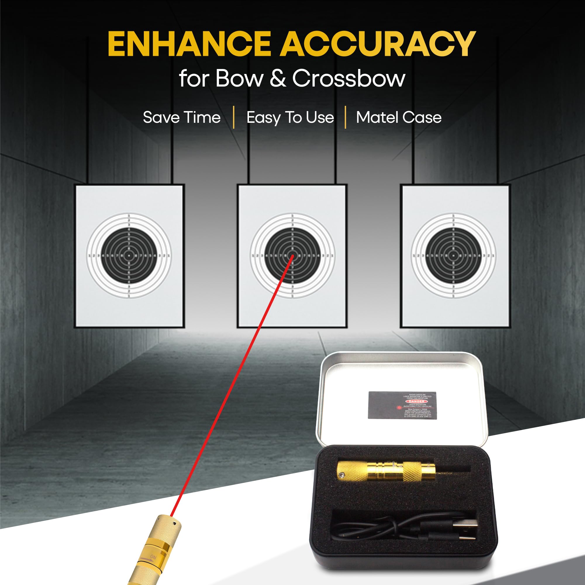 Gotical brass bore sight communicates premium feel and durable performance.