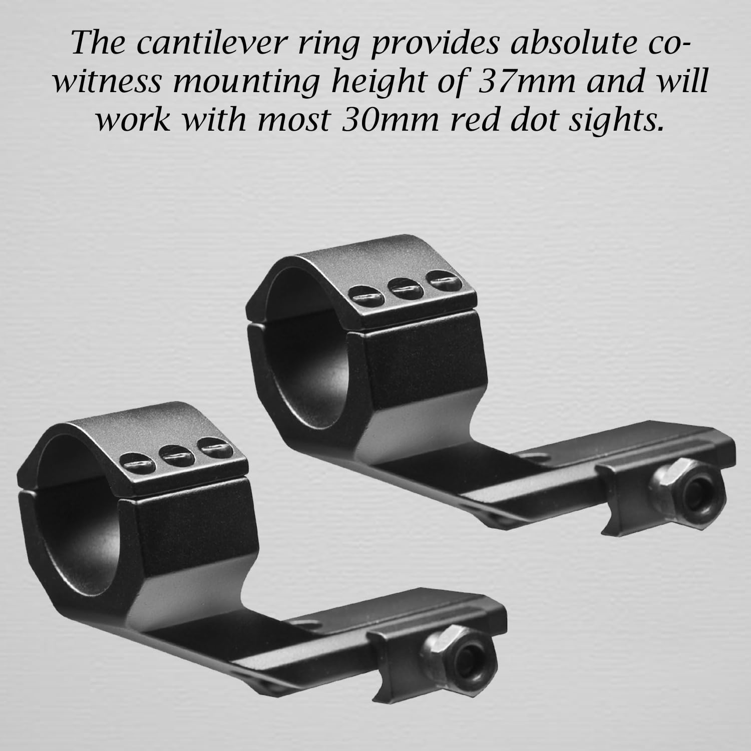 Gotical 37mm co-witness height fits most 30mm red dot sights