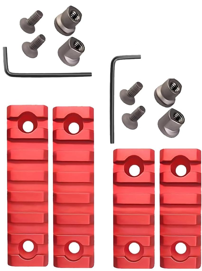 Gotical combo 5-7 slot keymod rail red matte front view shows versatile accessory compatibility.