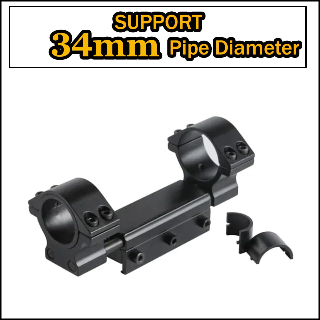 Gotical dual one-piece ring mount delivers rigid, stable mounting.