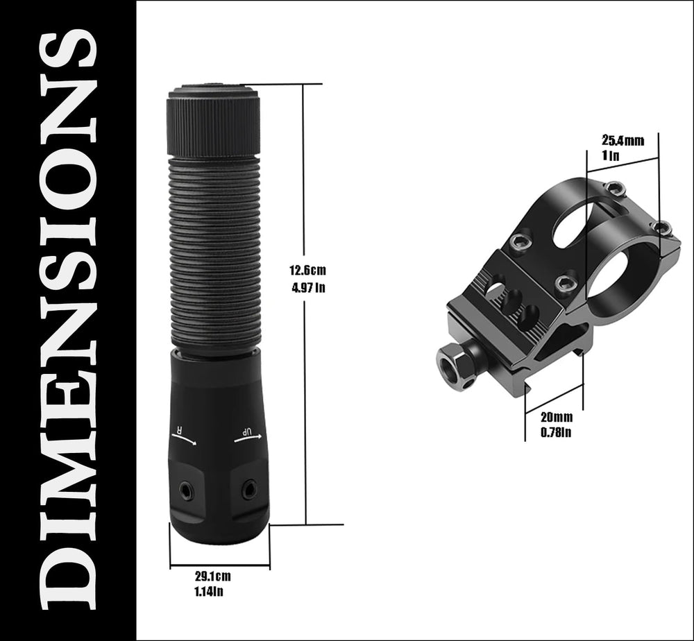 Gotical green laser sight mounted on firearm, showcasing compact, on-target performance.