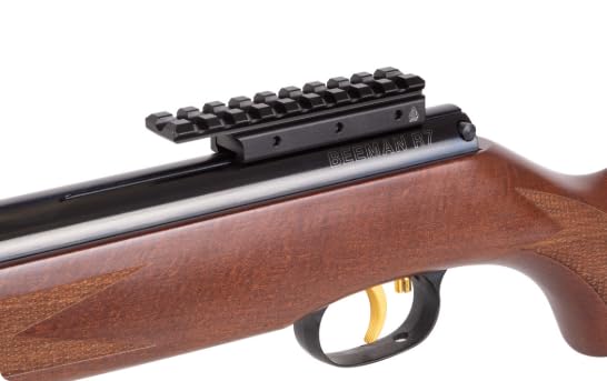 Gotical extended Picatinny rail improves optics placement and eye relief.