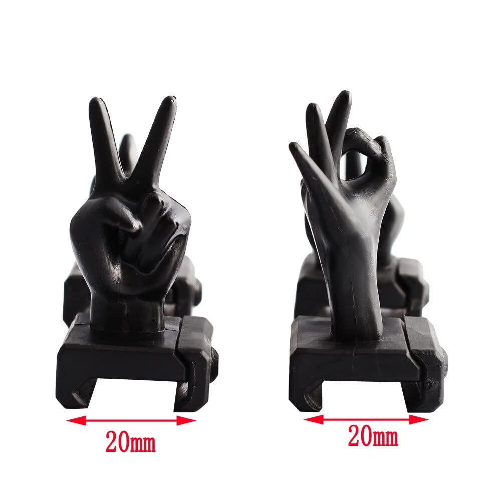 Gotical finger sight rear on 20mm rail provides dependable backup aiming