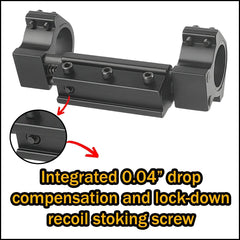 Gotical high-profile recoil compensation minimizes shift during rapid fire.