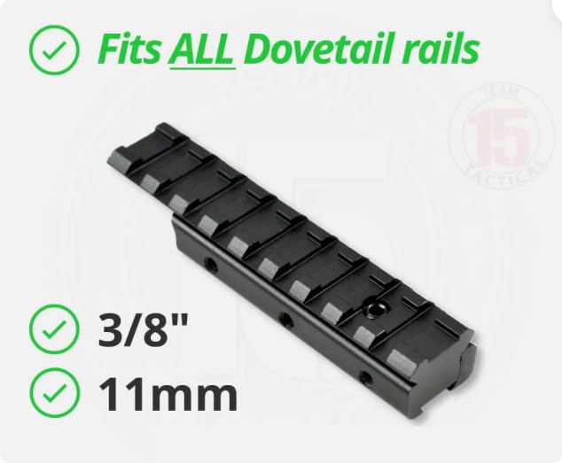 Gotical lightweight aluminum rail adapter supports easy optic placement.