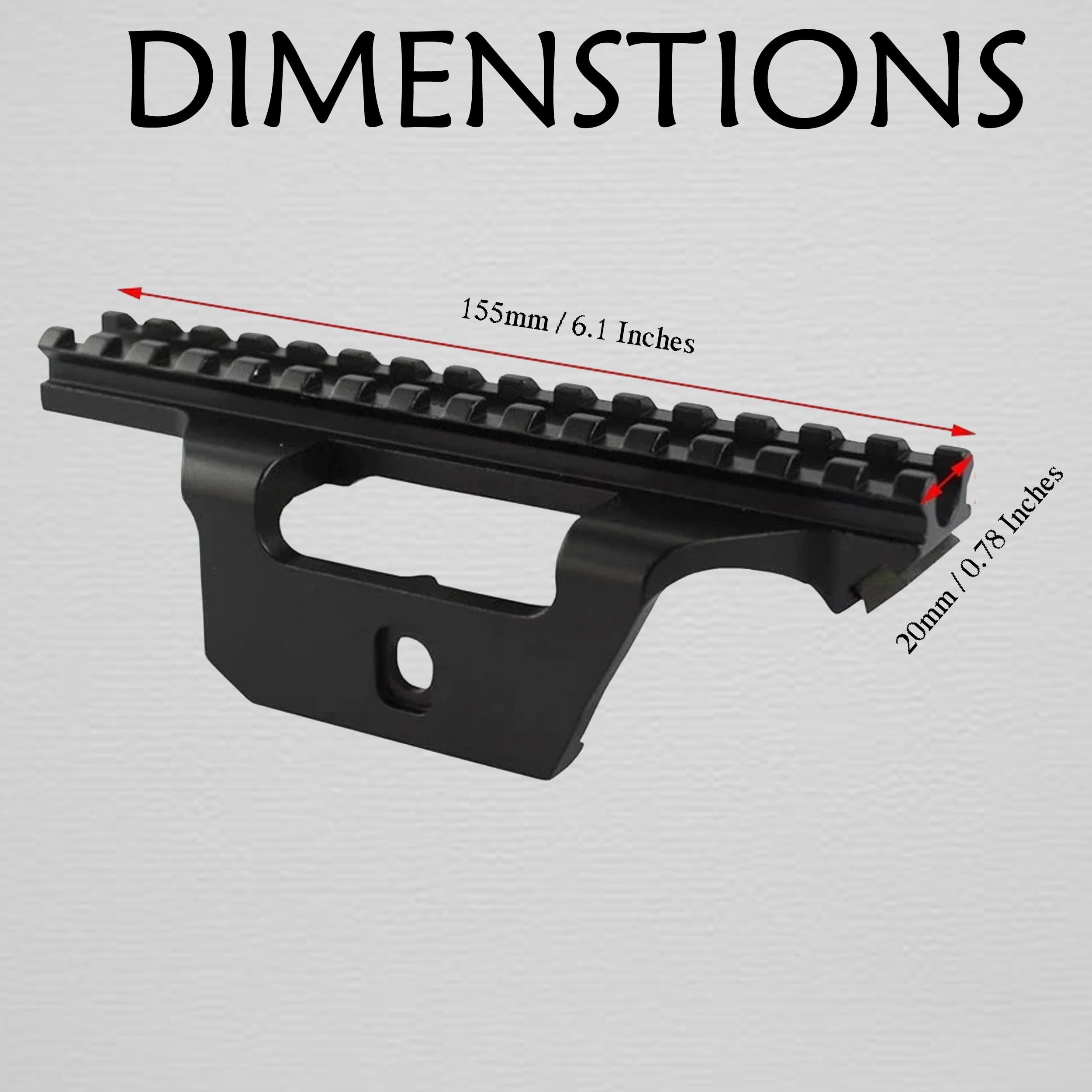 Gotical low-profile mount maintains a slim silhouette while preserving iron sight use.