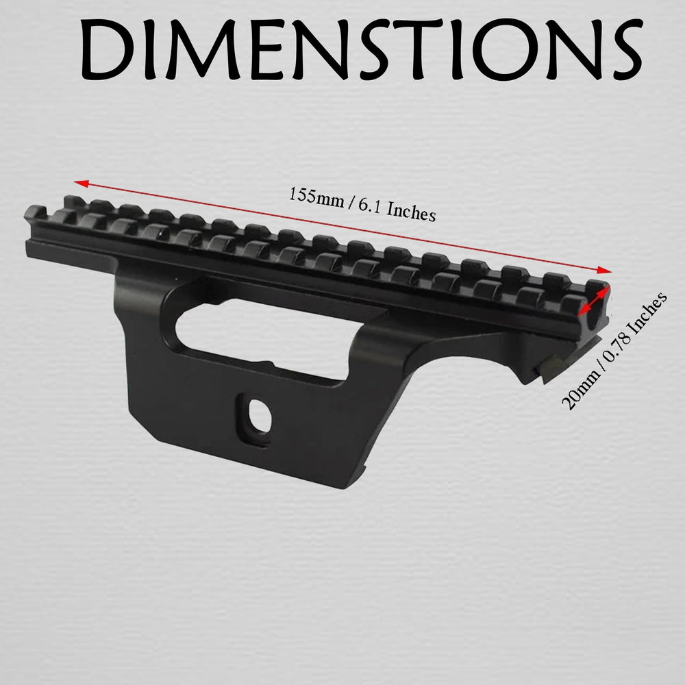 Gotical low-profile mount maintains a slim silhouette while preserving iron sight use.