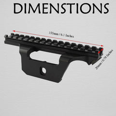 Gotical low-profile mount maintains a slim silhouette while preserving iron sight use.