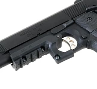 Gotical rail-mount package includes flashlight, adapter, battery, and charger for ready setup.