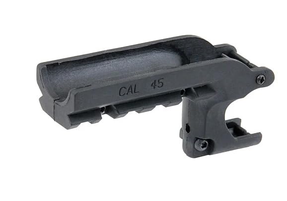 Gotical M1911 rail with sliding switches for independent flashlight control.