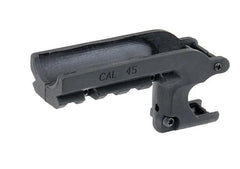 Gotical M1911 rail with sliding switches for independent flashlight control.