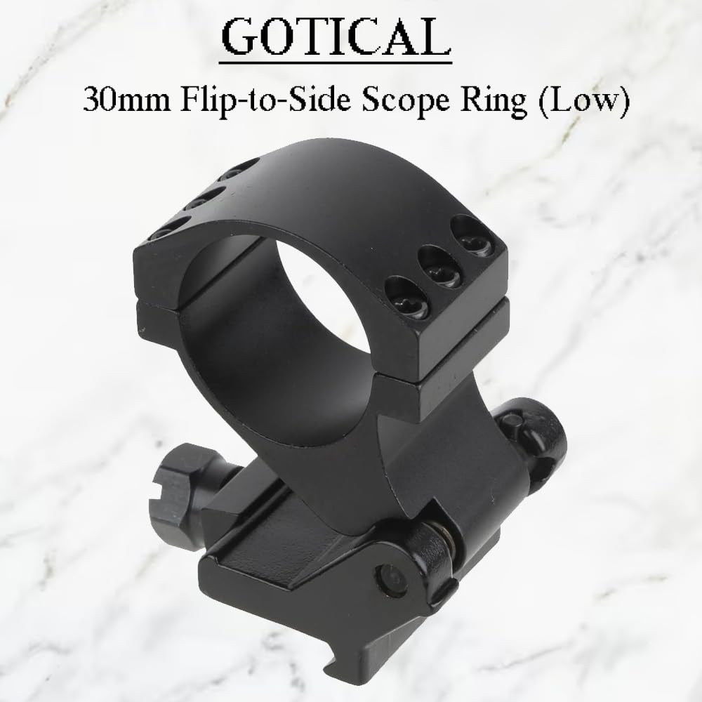 Gotical magnifier-ready low-profile ring ideal for modular optics.