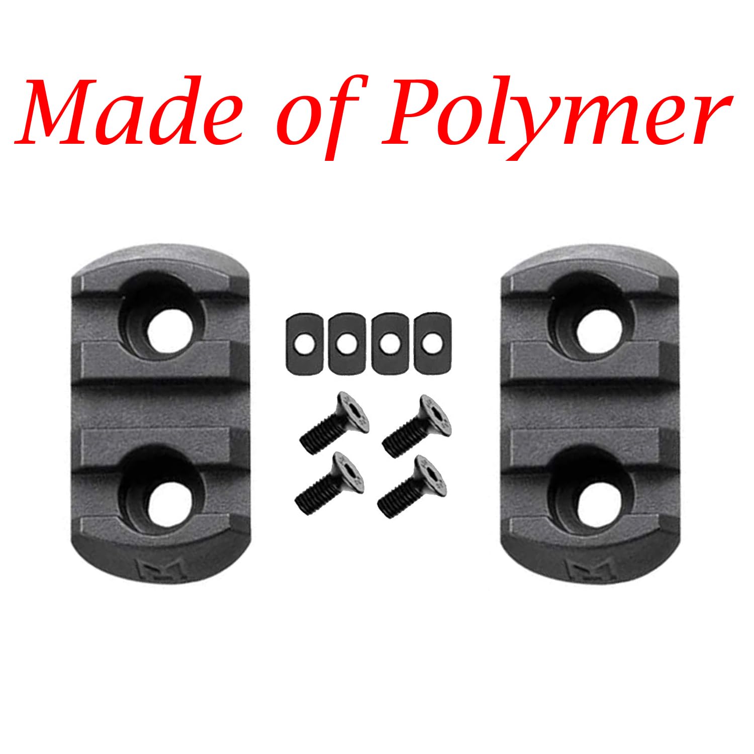 Gotical M-LOK rail adapter with beveled ends reduces snagging.