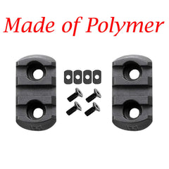 Gotical M-LOK rail adapter with beveled ends reduces snagging.