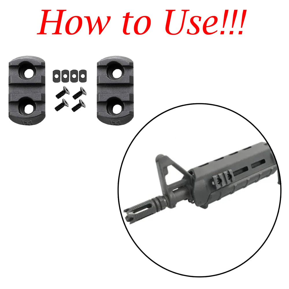 Gotical M-LOK rail adapter with chamfered ends reduces snag.