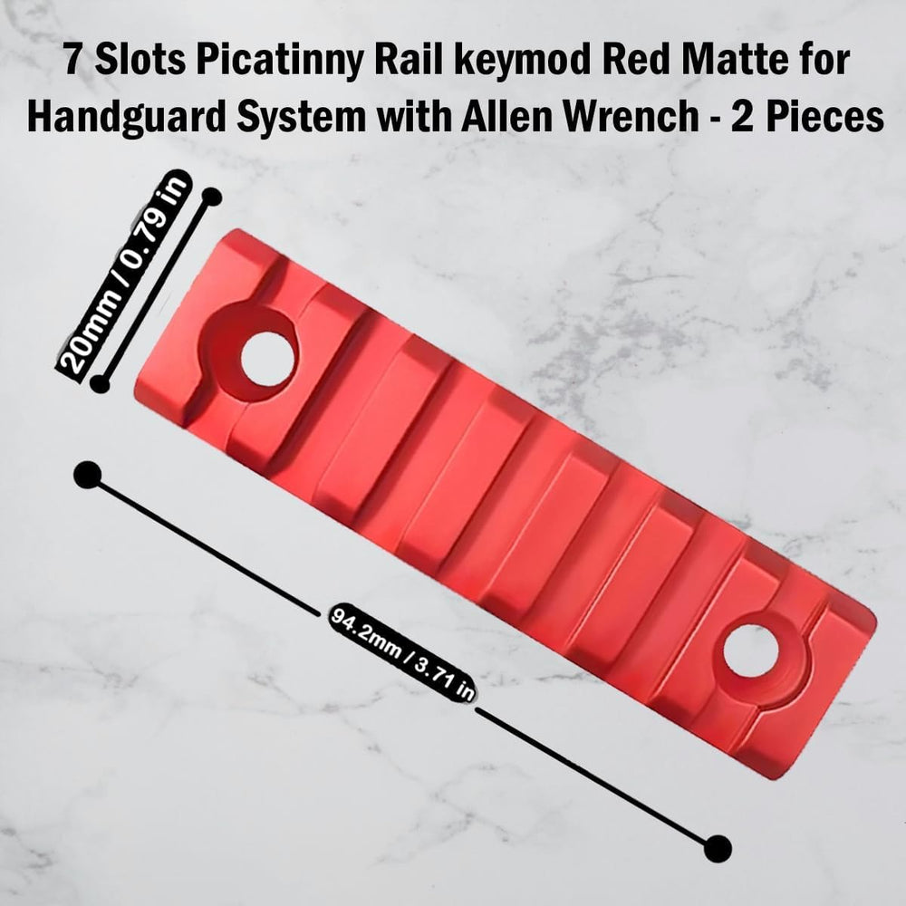 Gotical Picatinny rail 7-slot enables secure attachment of multiple accessories in one setup.