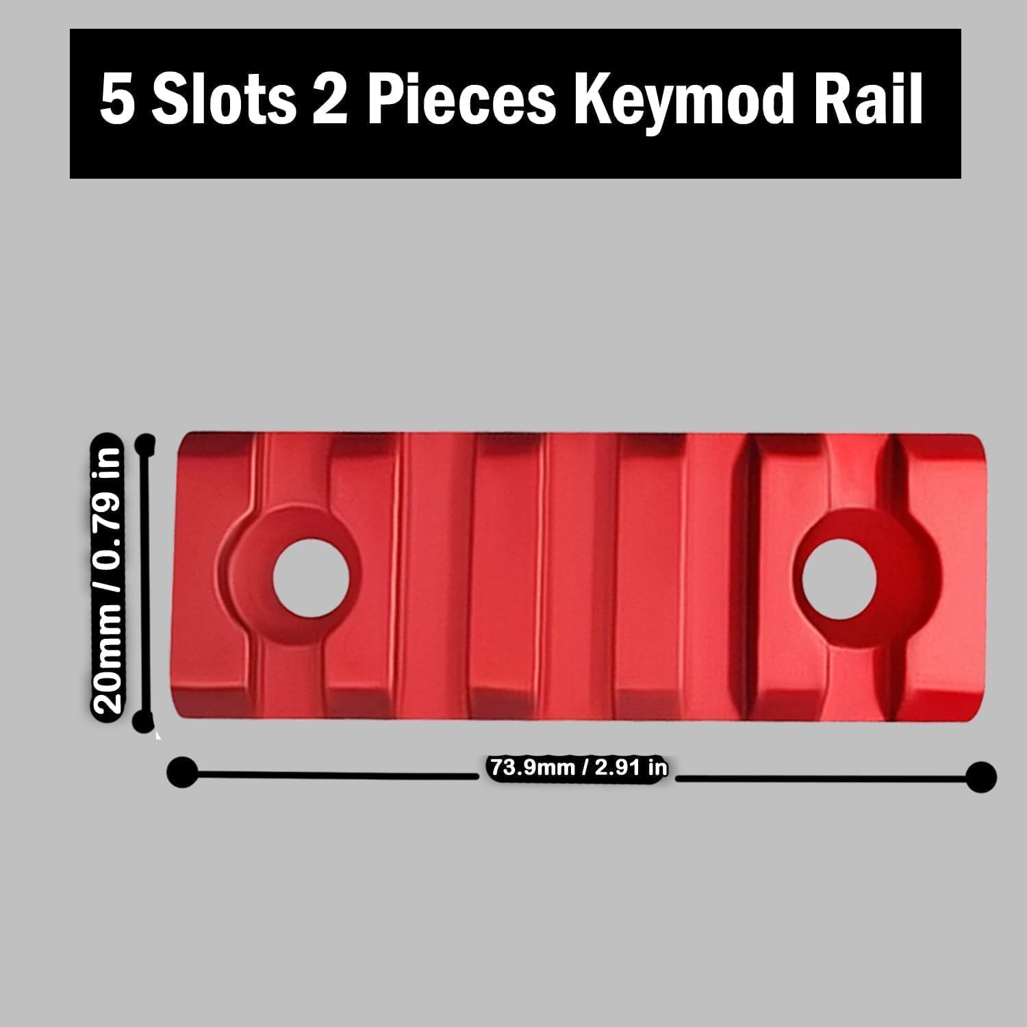 Gotical aluminum rails crafted from T6-6061 alloy with a red anodized finish for strength and style.