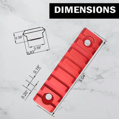 Gotical 4-pack Picatinny rails simplifies customization with two 5-slot and two 7-slot sections.