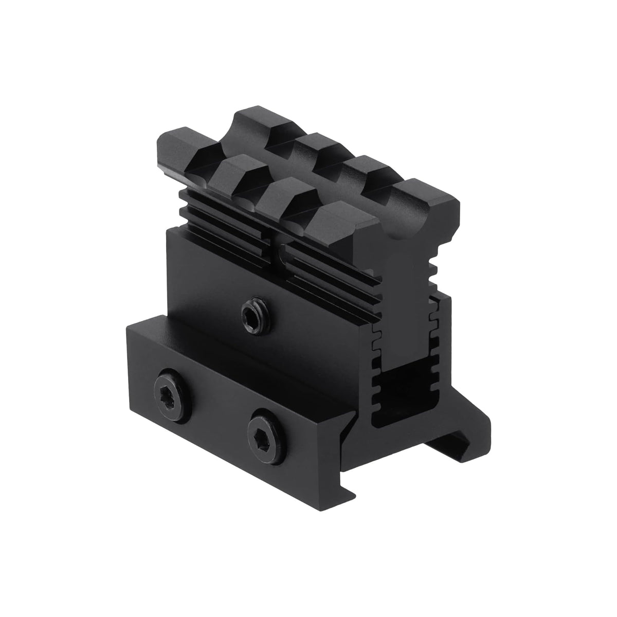 Gotical quick-release Picatinny riser mount elevates sight height for rapid setup.
