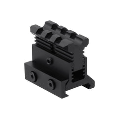 Gotical quick-release Picatinny riser mount elevates sight height for rapid setup.