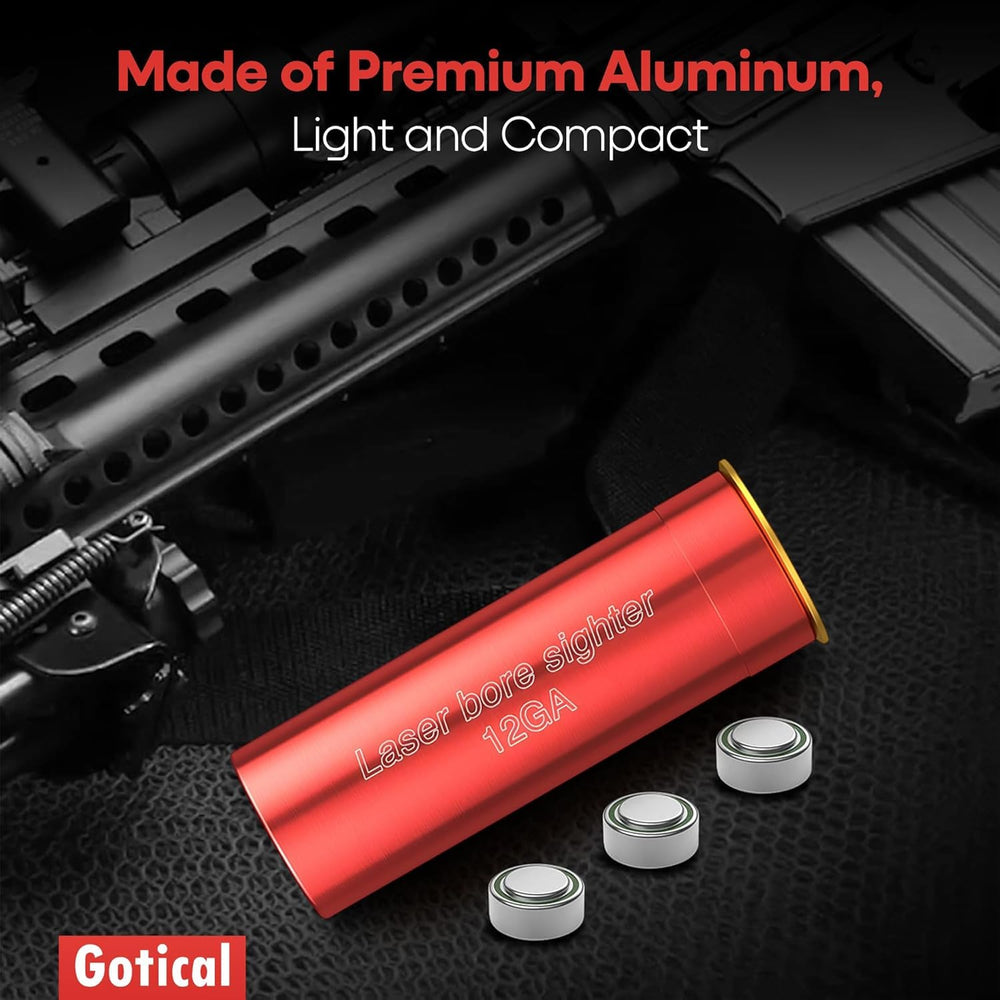 Gotical precision bore sight helps adjust scopes with confidence.