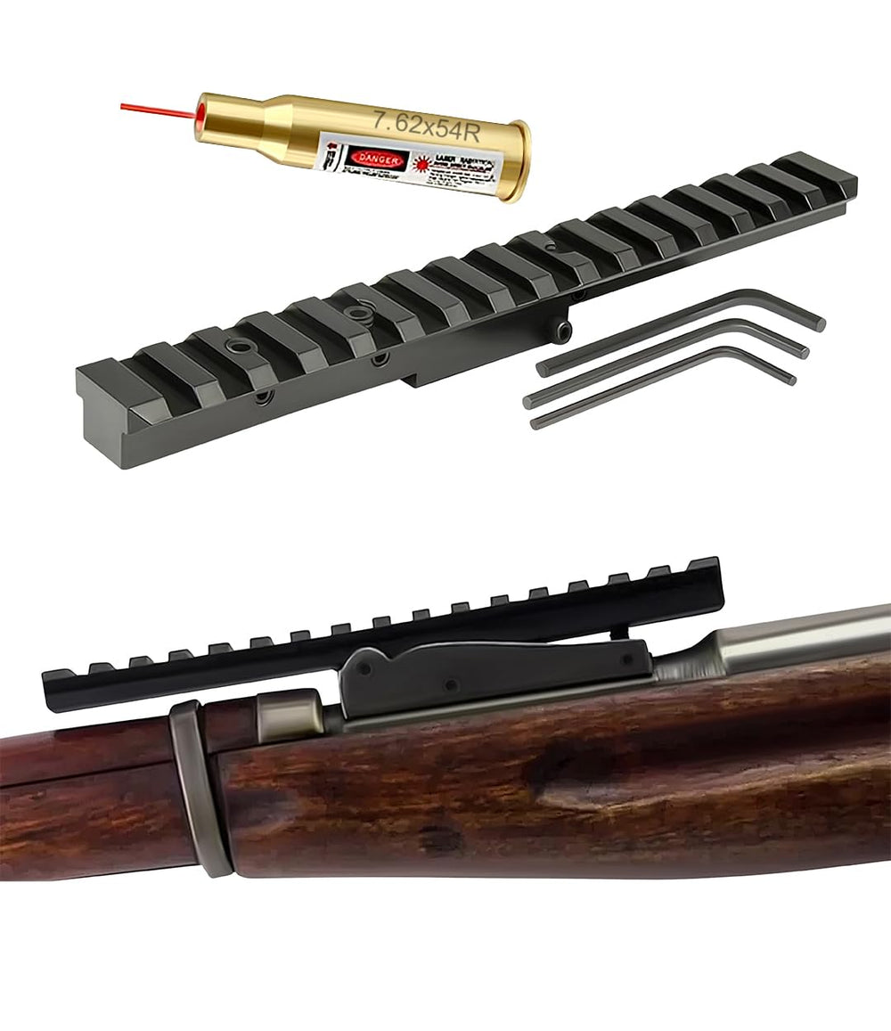 Gotical red dot laser bore sight projecting a precise alignment for quick zeroing.