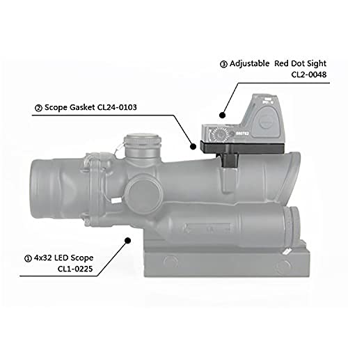 Gotical RMR Mount Base with ACOG clone compatibility for versatile mounting.