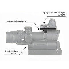 Gotical RMR Mount Base with ACOG clone compatibility for versatile mounting.