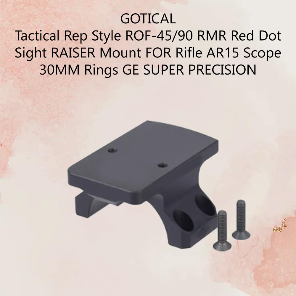 Gotical RMR mount base top view showing compact ACOG fit.